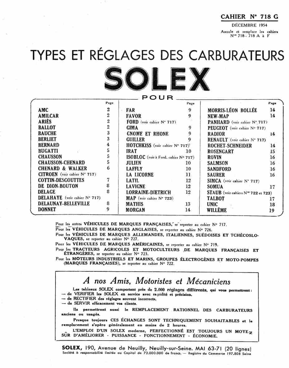 reglage moteur solex